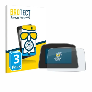 Front side of a product packaging with the brand logo BROTECT. Next to it is the device PowaKaddy C2i shown with the correspon