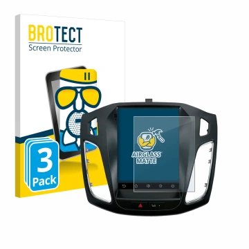 Front side of a product packaging with the brand logo BROTECT. Next to it is the device Isudar Ford/Focus MK3 2012–2019 shown 