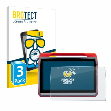 Front side of a product packaging with the brand logo BROTECT. Next to it is the device medDV NIDApad shown with the correspon