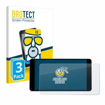 Front side of a product packaging with the brand logo BROTECT. Next to it is the device Zontes 350D shown with the correspondi