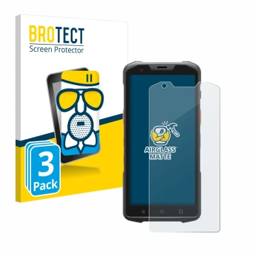 Front side of a product packaging with the brand logo BROTECT. Next to it is the device Sunmi L2s shown with the corresponding