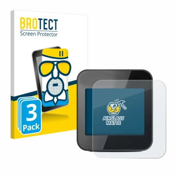 Front side of a product packaging with the brand logo BROTECT. Next to it is the device Cycplus GPS G1 shown with the correspo