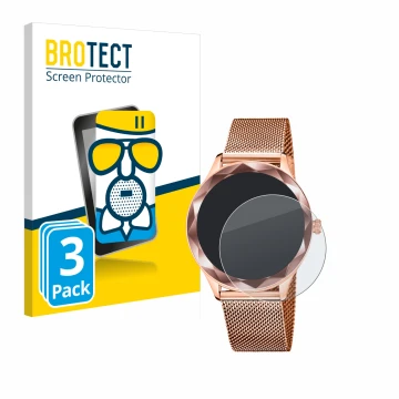 Front side of a product packaging with the brand logo BROTECT. Next to it is the device Lotus SMARTIME 50036/1 shown with the 