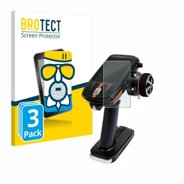 Front side of a product packaging with the brand logo BROTECT. Next to it is the device RadioLink RC8X shown with the correspo