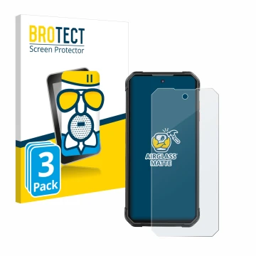 Front side of a product packaging with the brand logo BROTECT. Next to it is the device iiiF150 B2 Pro shown with the correspo