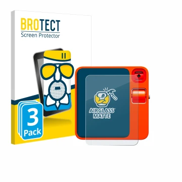 Front side of a product packaging with the brand logo BROTECT. Next to it is the device rabbit r1 shown with the corresponding
