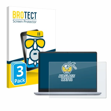 Front side of a product packaging with the brand logo BROTECT. Next to it is the device Dell Inspiron 14 Plus 7440 Laptop show