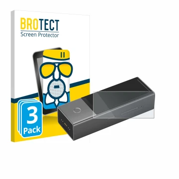 Front side of a product packaging with the brand logo BROTECT. Next to it is the device Timekettle X1 shown with the correspon
