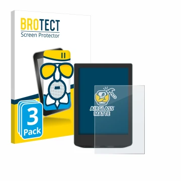 Front side of a product packaging with the brand logo BROTECT. Next to it is the device Vivlio Light shown with the correspond