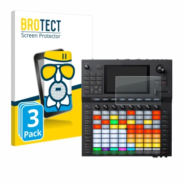 Front side of a product packaging with the brand logo BROTECT. Next to it is the device Akai Force shown with the correspondin