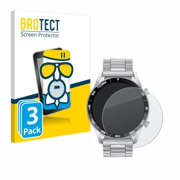 Front side of a product packaging with the brand logo BROTECT. Next to it is the device Foxbox SML1-C PRO 1.43