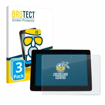 Front side of a product packaging with the brand logo BROTECT. Next to it is the device Trimble XCN 1050 shown with the corres