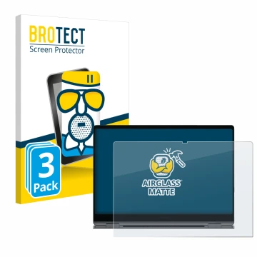 Front side of a product packaging with the brand logo BROTECT. Next to it is the device Samsung Galaxy Book4 Pro 360 16