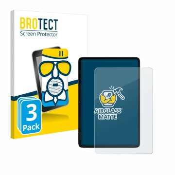 Front side of a product packaging with the brand logo BROTECT. Next to it is the device Xiaomi Pad 6S Pro 12.4