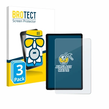 Front side of a product packaging with the brand logo BROTECT. Next to it is the device AGM Pad P2 shown with the correspondin