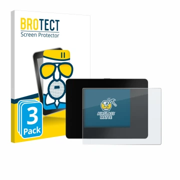 Front side of a product packaging with the brand logo BROTECT. Next to it is the device REINER SCT Authenticator mini shown wi