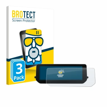 Front side of a product packaging with the brand logo BROTECT. Next to it is the device BMW CE 04 shown with the corresponding