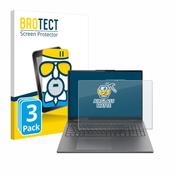 Front side of a product packaging with the brand logo BROTECT. Next to it is the device Lenovo Yoga 7i 2-in-1 Gen 9 16