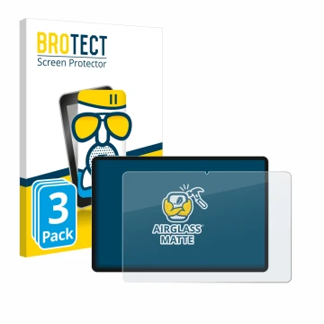 Front side of a product packaging with the brand logo BROTECT. Next to it is the device Teclast P50 shown with the correspondi