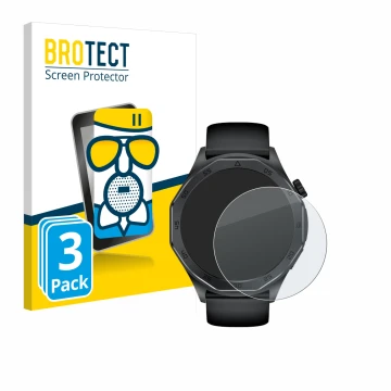 Front side of a product packaging with the brand logo BROTECT. Next to it is the device Kardena Care Pro 4 Klassisch shown wit