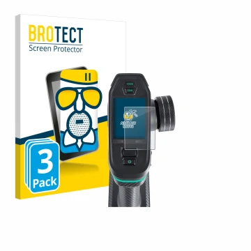 Front side of a product packaging with the brand logo BROTECT. Next to it is the device DumboRC DDF-350 shown with the corresp