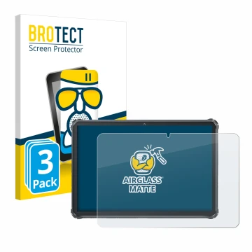 Front side of a product packaging with the brand logo BROTECT. Next to it is the device Oukitel RT8 shown with the correspondi