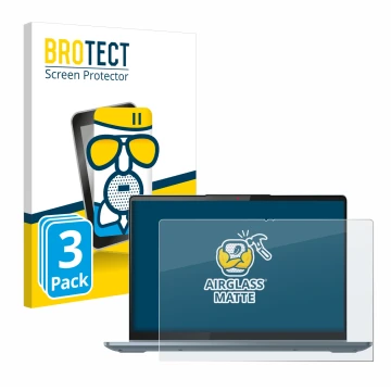 Front side of a product packaging with the brand logo BROTECT. Next to it is the device Lenovo IdeaPad 5i 2-in-1 Gen 9 14