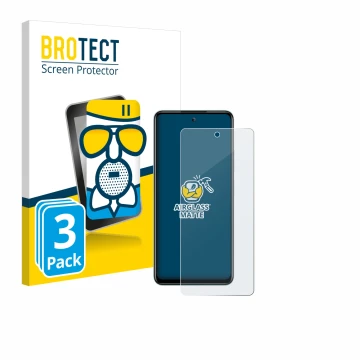 Front side of a product packaging with the brand logo BROTECT. Next to it is the device Itel S24 shown with the corresponding 