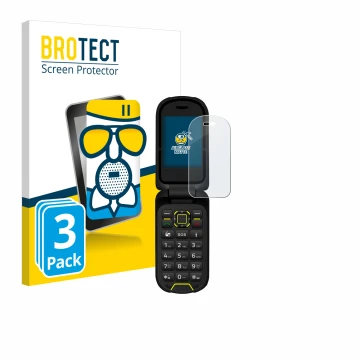 Front side of a product packaging with the brand logo BROTECT. Next to it is the device Hammer Bow LTE shown with the correspo
