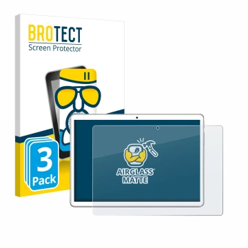 Front side of a product packaging with the brand logo BROTECT. Next to it is the device niuniutab KT107 shown with the corresp