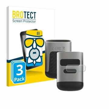 Front side of a product packaging with the brand logo BROTECT. Next to it is the device Opticon OPN-6000 (Display) shown with 