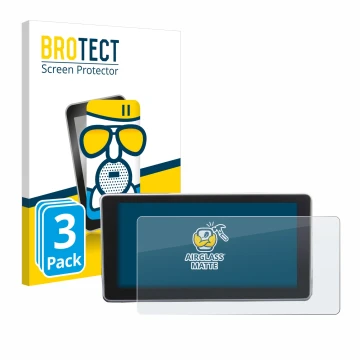 Front side of a product packaging with the brand logo BROTECT. Next to it is the device Audi A4 B9 2016 MMI 8