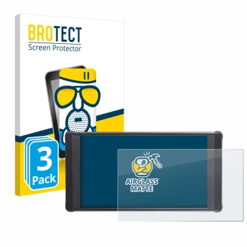 Front side of a product packaging with the brand logo BROTECT. Next to it is the device Portkeys PT6 shown with the correspond