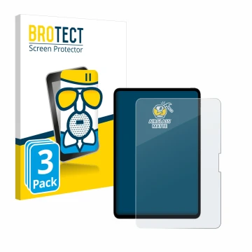 Front side of a product packaging with the brand logo BROTECT. Next to it is the device Apple iPad Pro 13