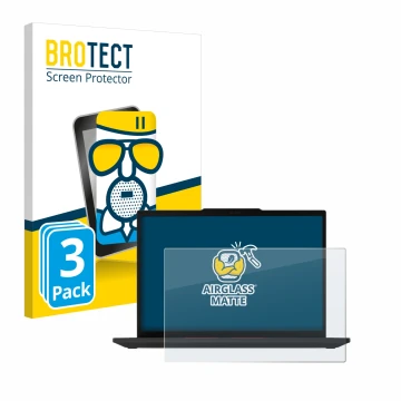 Front side of a product packaging with the brand logo BROTECT. Next to it is the device Lenovo ThinkPad T14 Gen 5 shown with t