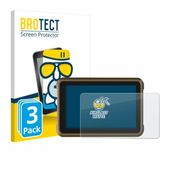 Front side of a product packaging with the brand logo BROTECT. Next to it is the device Atomos Ninja shown with the correspond