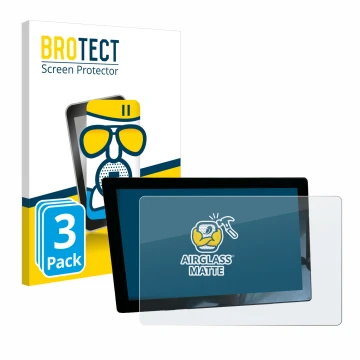 Front side of a product packaging with the brand logo BROTECT. Next to it is the device John Deere G5 Universal 10.1