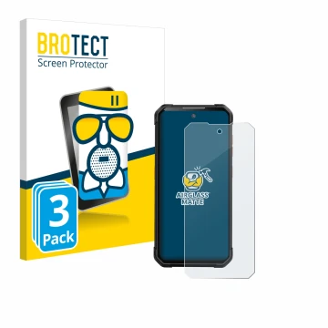 Front side of a product packaging with the brand logo BROTECT. Next to it is the device iiiF150 B2 shown with the correspondin