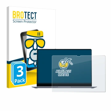 Front side of a product packaging with the brand logo BROTECT. Next to it is the device Samsung Galaxy Book4 Edge 16