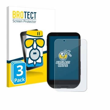 Front side of a product packaging with the brand logo BROTECT. Next to it is the device iGPSPORT igs800 shown with the corresp