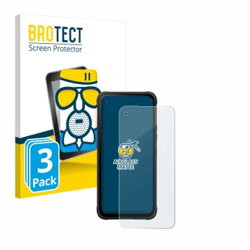 Front side of a product packaging with the brand logo BROTECT. Next to it is the device Hammer Blade V shown with the correspo