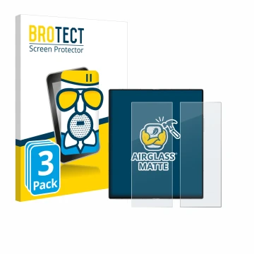 Front side of a product packaging with the brand logo BROTECT. Next to it is the device Samsung Galaxy Z Fold 6 5G (Inner disp