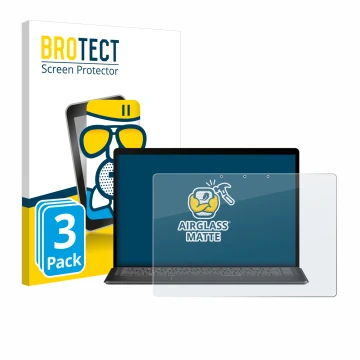 Front side of a product packaging with the brand logo BROTECT. Next to it is the device Minisforum V3 3-in-1 shown with the co