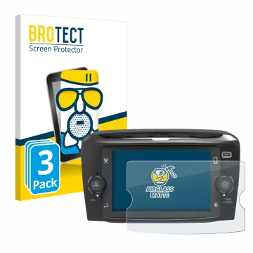 Front side of a product packaging with the brand logo BROTECT. Next to it is the device Lancia Ypsilon 7