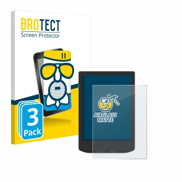 Front side of a product packaging with the brand logo BROTECT. Next to it is the device Vivlio Light HD Color shown with the c