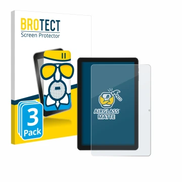 Front side of a product packaging with the brand logo BROTECT. Next to it is the device Doogee T10W shown with the correspondi