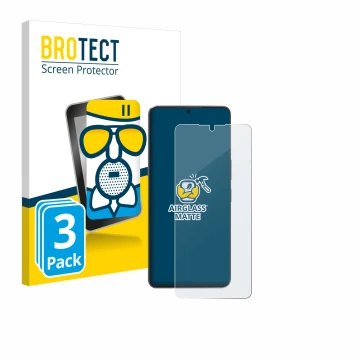 Front side of a product packaging with the brand logo BROTECT. Next to it is the device Cubot Max 5 shown with the correspondi