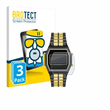 Front side of a product packaging with the brand logo BROTECT. Next to it is the device Armitron Rubik shown with the correspo
