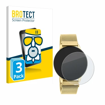 Front side of a product packaging with the brand logo BROTECT. Next to it is the device Oozoo Q00121 shown with the correspond