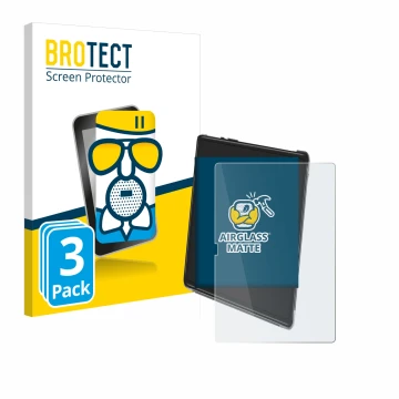 Front side of a product packaging with the brand logo BROTECT. Next to it is the device Yestel T15 shown with the correspondin